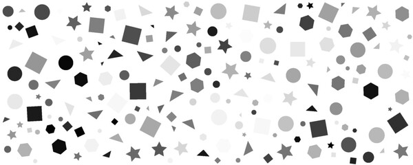 Abstract background with geometric shapes and lines. Triangles, squares and circles eamless pattern.