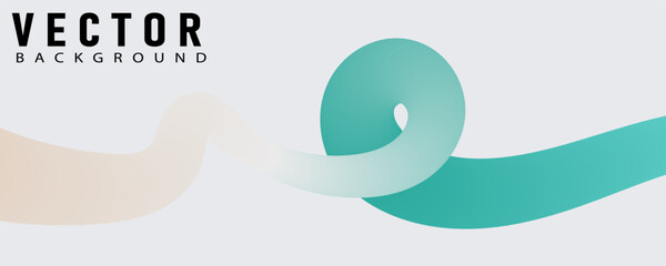 Wavy shape with Colorful gradient. Vector illustration.