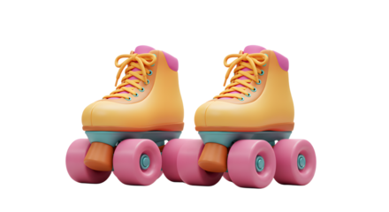 Orange Roller Skates for Retro Style
