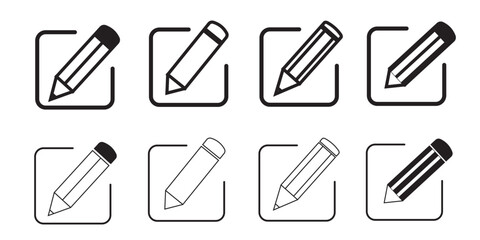 Edit icon set. Pencil icon, sign up icon vector illustration. 