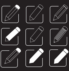 Edit icon set. Pencil icon, sign up icon vector illustration. 