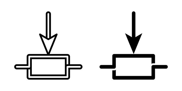 Industrial potentiometer icon simple vector. Electric circuit. Central computer
