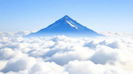 Majestic Mountain Peak Above Clouds