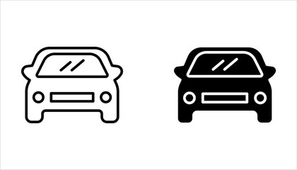 Fototapeta premium car icon set, vector illustrations on white background.