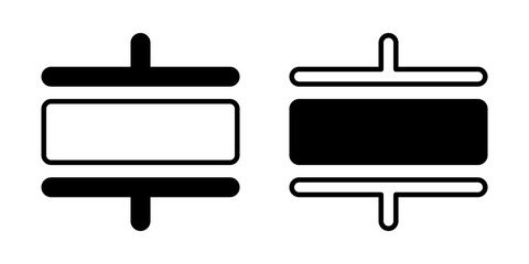Industrial transducer icon simple vector. Electric circuit. Central computer