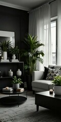 Fototapeta premium modern living room with modern furniture