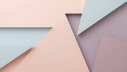 Geometric Pastel Abstract: A captivating composition of overlapping geometric shapes in soft pastel hues, creating a modern and visually appealing abstract design. 