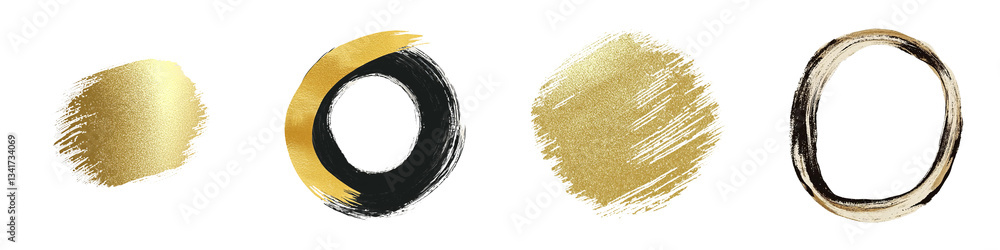 Poster the golden circle is adorned with a golden border and complemented by additional luxurious gold deta