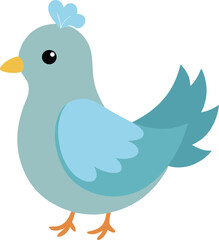 Cute Dove Vector Illustration