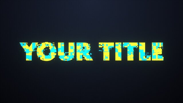 Glowing Distorted Glitch Transition Title Intro