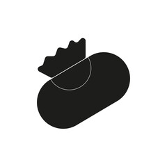 Dog poop bag dispenser icon. Dog walking accessories illustration. 