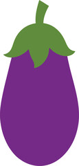 Cute Eggplant Vector Illustration
