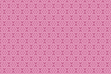 Intricate Pink Geometric Pattern with Islamic Art Influence