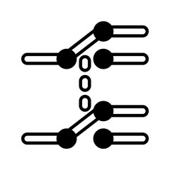 Industrial switch icon simple vector. Electric circuit. Central computer