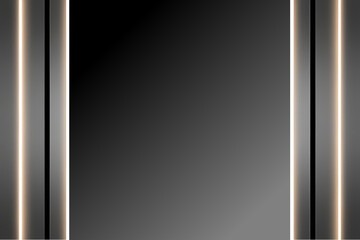 Modern Black Background with Luxury Light Borders for Elegant Designs