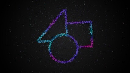 Colorful Particles Morphing Logo Reveal