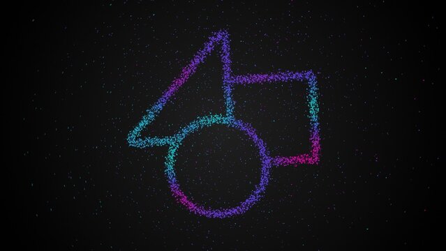 Colorful Particles Morphing Logo Reveal