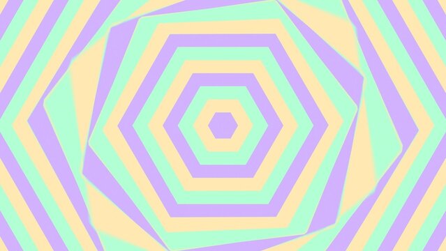 Trippy RGB Hexagon Tunnel Effect Background