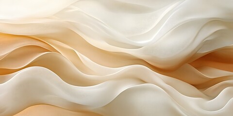 Obraz premium Soft, flowing fabric, beige and cream gradient