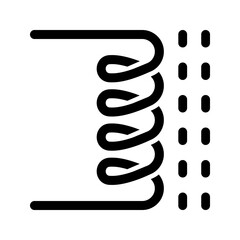 Industrial inductor icon simple vector. Electric circuit. Central computer