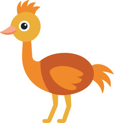 Cute Emu Vector Illustration
