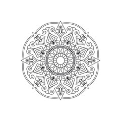 Fototapeta premium Sacred Symmetry: Explore the intricate detail of a mandala, a symbol of harmony and spiritual guidance, featuring delicate symmetrical patterns.