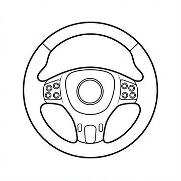 recommend clip art: car steering wheel sketch 