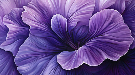 Purple hibiscus in full bloom with delicate petal structure
