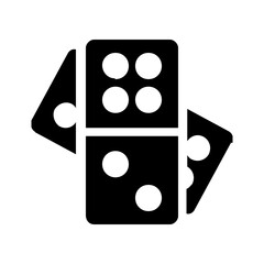 black and white domino card