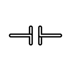 Industrial capacitor icon simple vector. Electric circuit. Central computer
