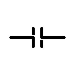 Industrial capacitor icon simple vector. Electric circuit. Central computer