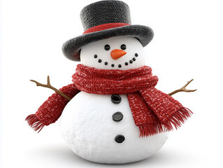 Adorable winter snowman, perfect for greeting cards and posters