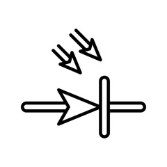 Industrial Diode icon simple vector. Electric circuit. Central computer