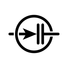 Industrial Diode icon simple vector. Electric circuit. Central computer
