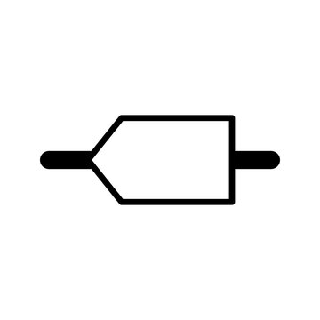 Industrial adc icon simple vector. Electric circuit. Central computer
