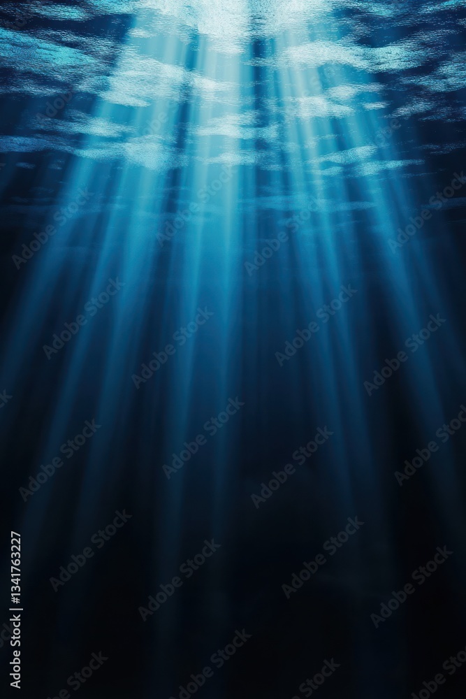 Aufkleber sunlight filtering through water creating a serene underwater scene