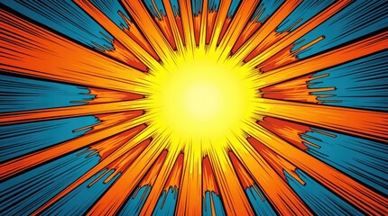 Obraz premium close-up of an energy burst with orange