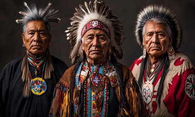 Indigenous People Day. AI Generated Images.