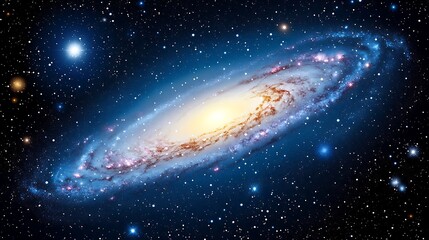 Obraz premium A stunning image of a spiral galaxy in deep outer space
