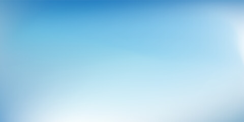 Panoramic abstract blue background illustration for product presentation with sunlight and blurred simple good