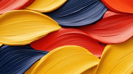 Vibrant Abstract Brush Stroke Texture in Bold Red, Blue, and Yellow