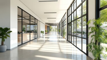 Modern Spacious Office with Bright White Walls