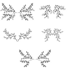 floral leaf header border