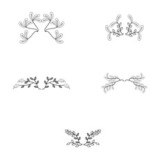 floral leaf header border