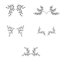 floral leaf header border