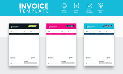 Professional business Invoice template Business Invoice Pad Design