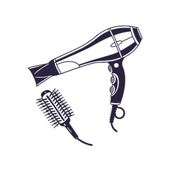 hair dryer isolated on white