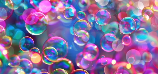 Colors bubbles backgrounds shiny dreamy glowing lights include vibrant shades pink purple blue green red yellow creating enchanting atmosphere blurred bokeh effect light spectrum.