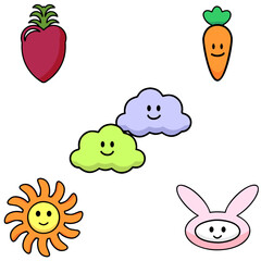 cute doodle element illustration