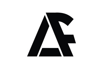 abstract letter af logo vector design template